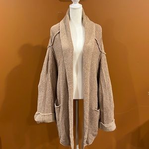 FREE PEOPLE PINK OVERSIZE CARDIGAN SIZE M/L